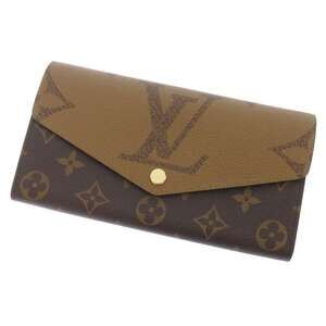 Louis Vuitton Monogram Giant Reverse Sarah Long Wallet Black